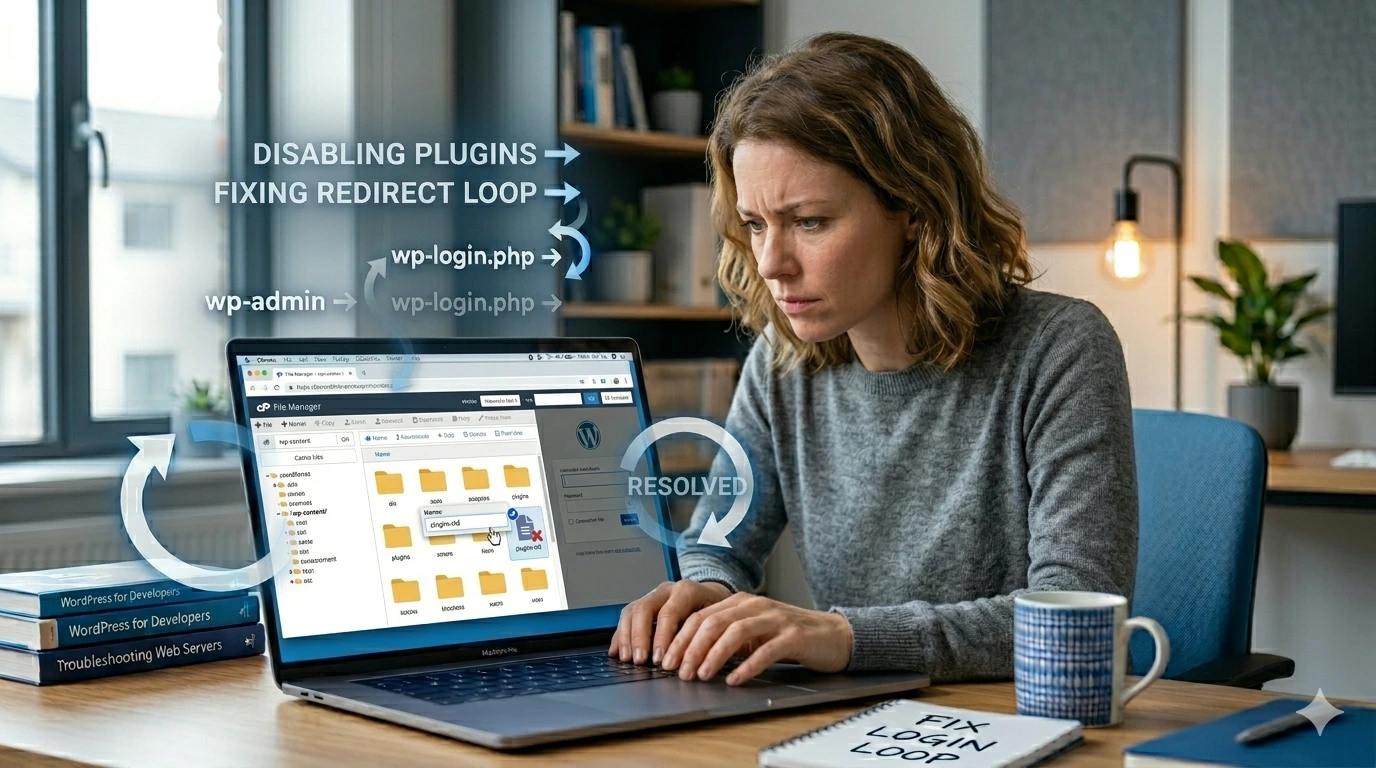 Disable plugins to fix WordPress login redirect