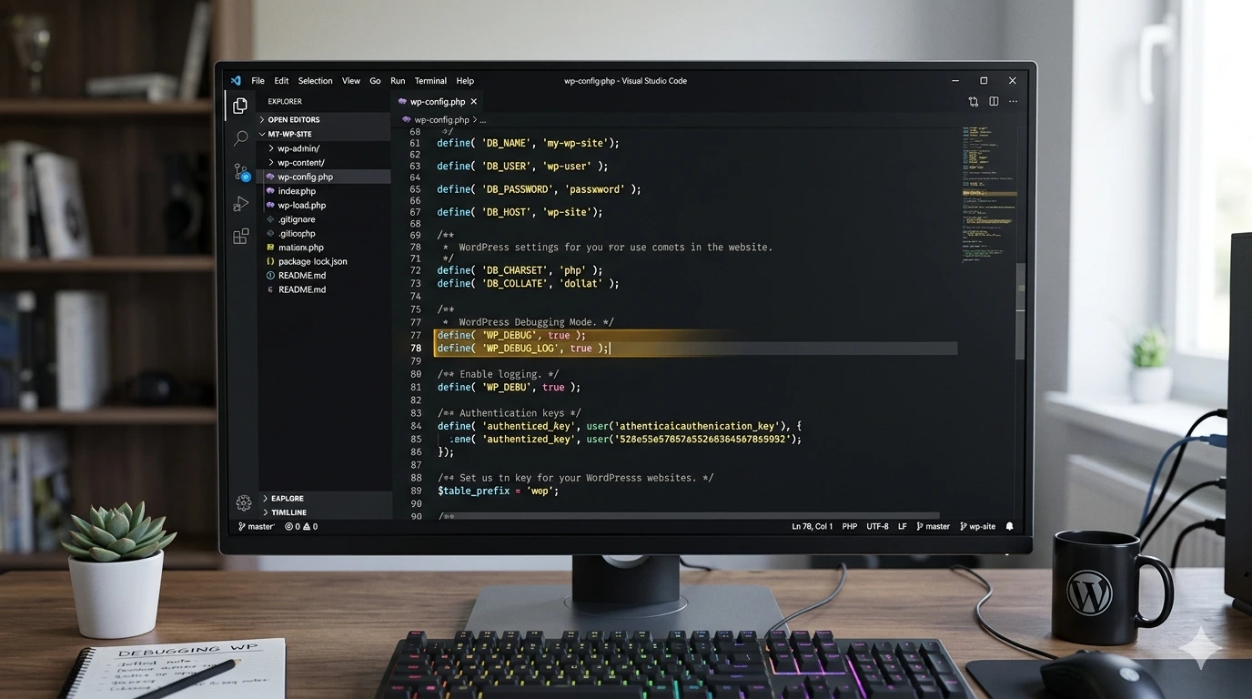 Enable WP_DEBUG in WordPress