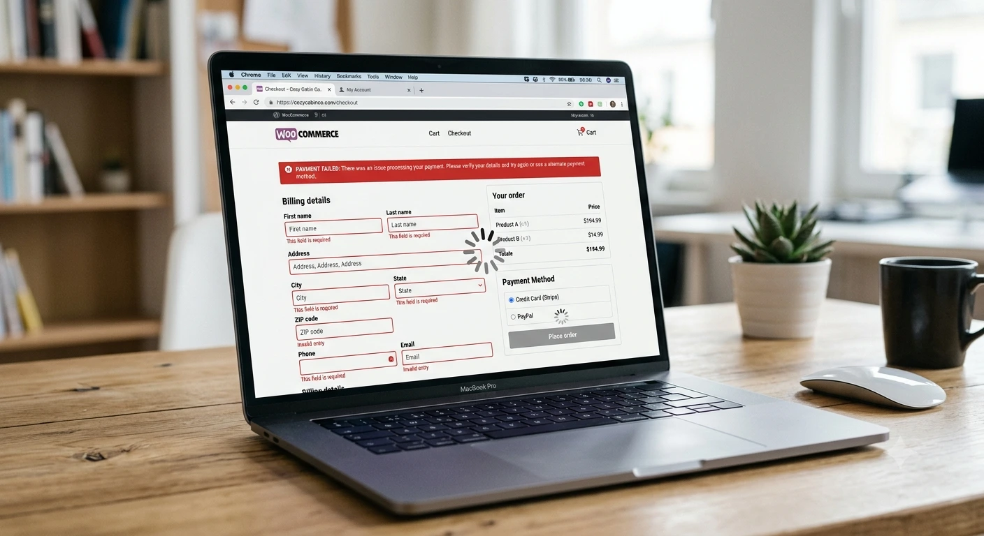 Broken WooCommerce checkout page
